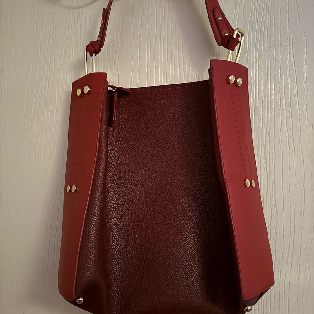 Bold Red Large and in Charge top zip Bag